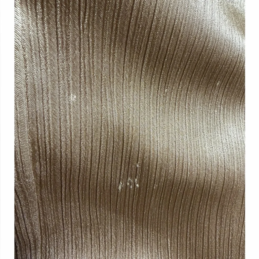 A&F Gold Metallic Pleated Wide Leg Pants L | Holiday Party NYE Outfit - Picture 12 of 13